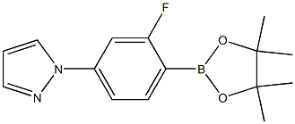 1-[3-FLUORO-4-(4,4,5,5-TETRAMETHYL-1,3,2-DIOXABOROLAN-2-YL)PHENYL]-1H-PYRAZOLE Structure