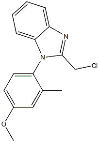 2-(CHLOROMETHYL)-1-(4-METHOXY-2-METHYLPHENYL)-1H-BENZIMIDAZOLE Structure