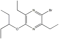 2-BROMO-3,6-DIETHYL-5-(1-ETHYLPROPOXY)PYRAZINE 结构式