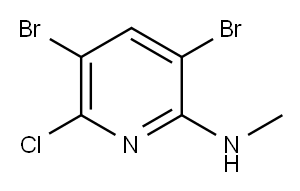 3,5-DIBROMO-6-CHLORO-N-METHYLPYRIDIN-2-AMINE 结构式
