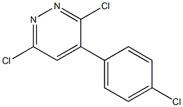 3,6-DICHLORO-4-(4-CHLOROPHENYL)PYRIDAZINE 化学構造式
