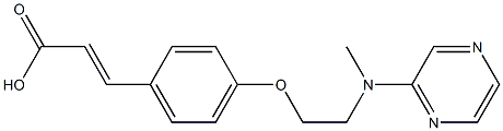 (E)-3-(4-{2-[methyl(2-pyrazinyl)amino]ethoxy}phenyl)-2-propenoic acid 结构式