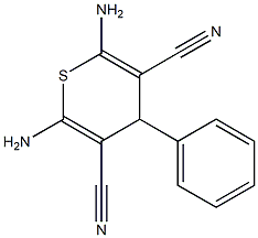 2,6-diamino-4-phenyl-4H-thiine-3,5-dicarbonitrile Structure