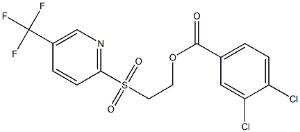2-{[5-(trifluoromethyl)-2-pyridyl]sulfonyl}ethyl 3,4-dichlorobenzoate Structure