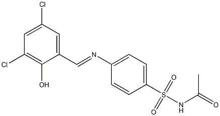 N1-acetyl-4-[(3,5-dichloro-2-hydroxybenzylidene)amino]benzene-1-sulfonamide
