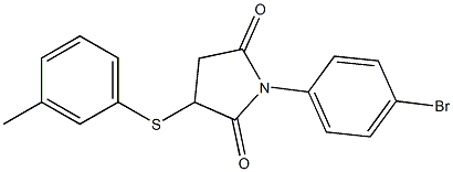 1-(4-bromophenyl)-3-[(3-methylphenyl)sulfanyl]dihydro-1H-pyrrole-2,5-dione Structure