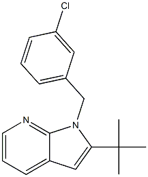 2-(tert-butyl)-1-(3-chlorobenzyl)-1H-pyrrolo[2,3-b]pyridine 结构式