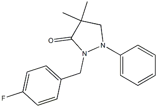 2-(4-fluorobenzyl)-4,4-dimethyl-1-phenyltetrahydro-3H-pyrazol-3-one Structure