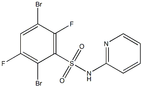 N1-(2-pyridyl)-2,5-dibromo-3,6-difluorobenzene-1-sulfonamide Structure