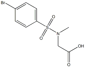 [[(4-bromophenyl)sulfonyl](methyl)amino]acetic acid Structure