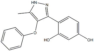 4-(5-methyl-4-phenoxy-1H-pyrazol-3-yl)benzene-1,3-diol Structure