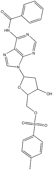 {5-[6-(benzoylamino)-9H-purin-9-yl]-3-hydroxytetrahydrofuran-2-yl}methyl 4-methylbenzenesulfonate