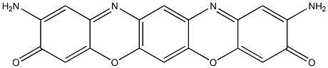 2,10-diamino-3H,9H-benzo[5,6][1,4]oxazino[3,2-b]phenoxazine-3,9-dione Struktur