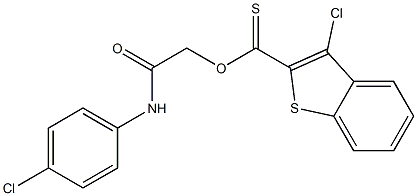 2-(4-chloroanilino)-2-oxoethyl 3-chlorobenzo[b]thiophene-2-carbothioate Structure