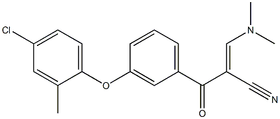 (E)-2-[3-(4-chloro-2-methylphenoxy)benzoyl]-3-(dimethylamino)-2-propenenitrile Struktur