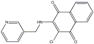 2-chloro-3-[(3-pyridinylmethyl)amino]naphthoquinone Structure