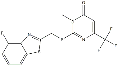2-{[(4-fluoro-1,3-benzothiazol-2-yl)methyl]sulfanyl}-3-methyl-6-(trifluoromethyl)-4(3H)-pyrimidinone