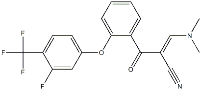 (E)-3-(dimethylamino)-2-{2-[3-fluoro-4-(trifluoromethyl)phenoxy]benzoyl}-2-propenenitrile
