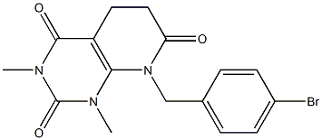 8-(4-bromobenzyl)-1,3-dimethyl-5,8-dihydropyrido[2,3-d]pyrimidine-2,4,7(1H,3H,6H)-trione Structure