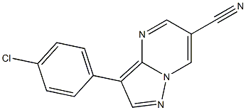 3-(4-chlorophenyl)pyrazolo[1,5-a]pyrimidine-6-carbonitrile Structure