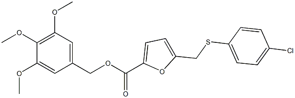 3,4,5-trimethoxybenzyl 5-{[(4-chlorophenyl)thio]methyl}-2-furoate