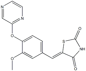 5-{(Z)-[3-methoxy-4-(2-pyrazinyloxy)phenyl]methylidene}-1,3-thiazolane-2,4-dione