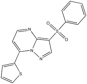 3-(phenylsulfonyl)-7-(2-thienyl)pyrazolo[1,5-a]pyrimidine Structure