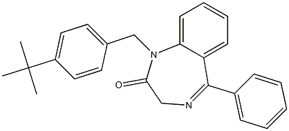 1-[4-(tert-butyl)benzyl]-5-phenyl-1,3-dihydro-2H-1,4-benzodiazepin-2-one Structure