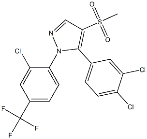 1-[2-chloro-4-(trifluoromethyl)phenyl]-5-(3,4-dichlorophenyl)-4-(methylsulfonyl)-1H-pyrazole Structure