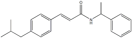 (E)-3-(4-isobutylphenyl)-N-(1-phenylethyl)-2-propenamide Structure