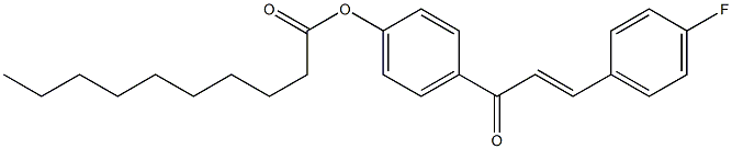 4-[(E)-3-(4-fluorophenyl)-2-propenoyl]phenyl decanoate 结构式