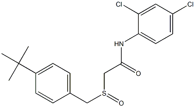 2-{[4-(tert-butyl)benzyl]sulfinyl}-N-(2,4-dichlorophenyl)acetamide Structure