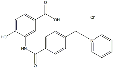 1-{4-[(5-carboxy-2-hydroxyanilino)carbonyl]benzyl}pyridinium chloride 化学構造式