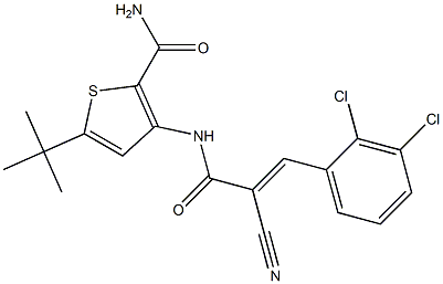 5-(tert-butyl)-3-{[2-cyano-3-(2,3-dichlorophenyl)acryloyl]amino}thiophene-2-carboxamide