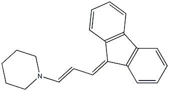 1-[3-(9H-fluoren-9-yliden)prop-1-enyl]piperidine 结构式
