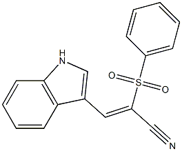 (Z)-3-(1H-indol-3-yl)-2-(phenylsulfonyl)-2-propenenitrile Structure