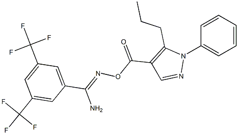O1-[(1-phenyl-5-propyl-1H-pyrazol-4-yl)carbonyl]-3,5-di(trifluoromethyl)benzene-1-carbohydroximamide