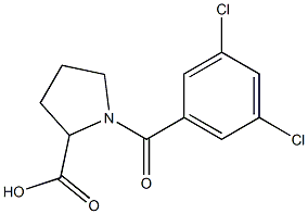 1-(3,5-dichlorobenzoyl)pyrrolidine-2-carboxylic acid Structure