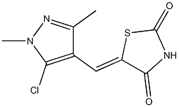 5-[(Z)-(5-chloro-1,3-dimethyl-1H-pyrazol-4-yl)methylidene]-1,3-thiazolane-2,4-dione Structure