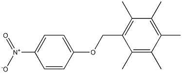 1,2,3,4,5-pentamethyl-6-[(4-nitrophenoxy)methyl]benzene Struktur