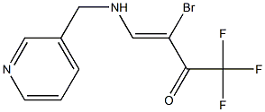 (Z)-3-bromo-1,1,1-trifluoro-4-[(3-pyridinylmethyl)amino]-3-buten-2-one Structure