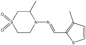 3-methyl-4-{[(3-methyl-2-thienyl)methylidene]amino}-1lambda~6~,4-thiazinane-1,1-dione