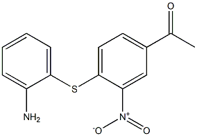 1-{4-[(2-aminophenyl)thio]-3-nitrophenyl}ethan-1-one Structure