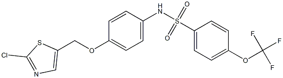 N-{4-[(2-chloro-1,3-thiazol-5-yl)methoxy]phenyl}-4-(trifluoromethoxy)benzenesulfonamide Structure