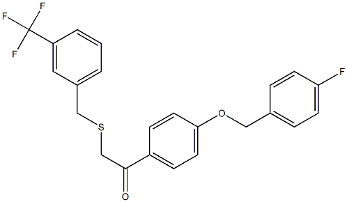 1-{4-[(4-fluorobenzyl)oxy]phenyl}-2-{[3-(trifluoromethyl)benzyl]thio}ethan-1-one