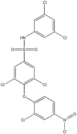 N1-(3,5-dichlorophenyl)-3,5-dichloro-4-(2-chloro-4-nitrophenoxy)benzene-1-sulfonamide Structure