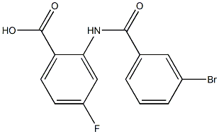 2-[(3-bromobenzoyl)amino]-4-fluorobenzoic acid Structure