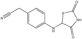 2-{4-[(2,4-dioxo-1,3-thiazolan-5-yl)amino]phenyl}acetonitrile,,结构式