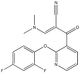 (E)-2-{[2-(2,4-difluorophenoxy)-3-pyridinyl]carbonyl}-3-(dimethylamino)-2-propenenitrile Struktur