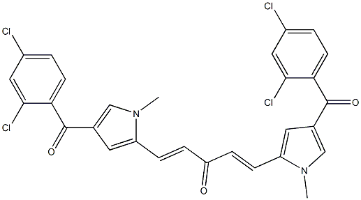 (1E,4E)-1,5-bis[4-(2,4-dichlorobenzoyl)-1-methyl-1H-pyrrol-2-yl]-1,4-pentadien-3-one Structure